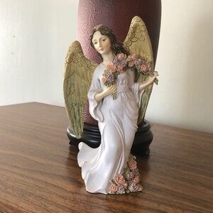 Elegant Angel Figurine with Floral Details